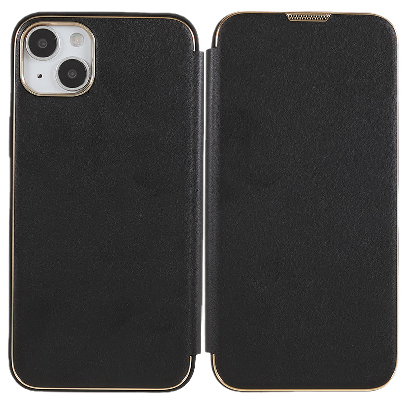 Pro iPhone 14 Plus PU kůže PC TPU kryt stojanu na telefon Pouzdro na galvanické pokovování mobilního telefonu Pro iPhone 14 Plus PU kůže PC TPU kryt stojanu na telefon Pouzdro na galvanické pokovování mobilního telefonu